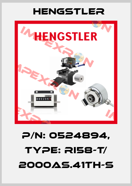 p/n: 0524894, Type: RI58-T/ 2000AS.41TH-S Hengstler