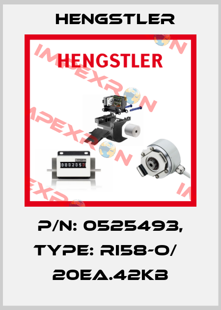 p/n: 0525493, Type: RI58-O/   20EA.42KB Hengstler