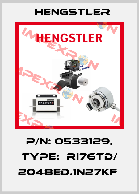 P/N: 0533129, Type:  RI76TD/ 2048ED.1N27KF  Hengstler