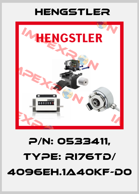 p/n: 0533411, Type: RI76TD/ 4096EH.1A40KF-D0 Hengstler