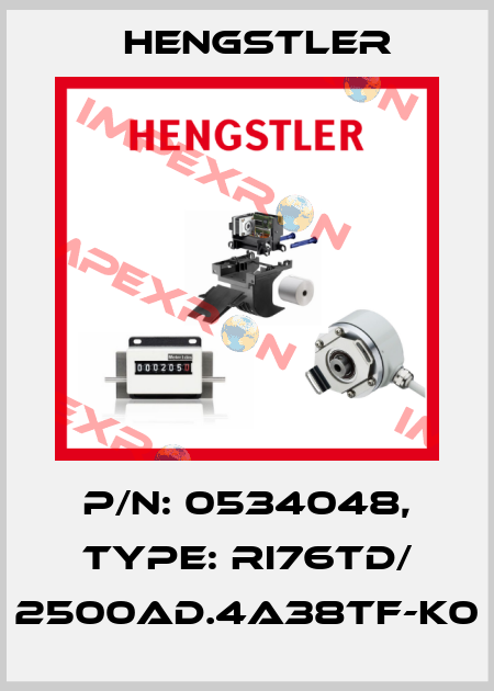 p/n: 0534048, Type: RI76TD/ 2500AD.4A38TF-K0 Hengstler