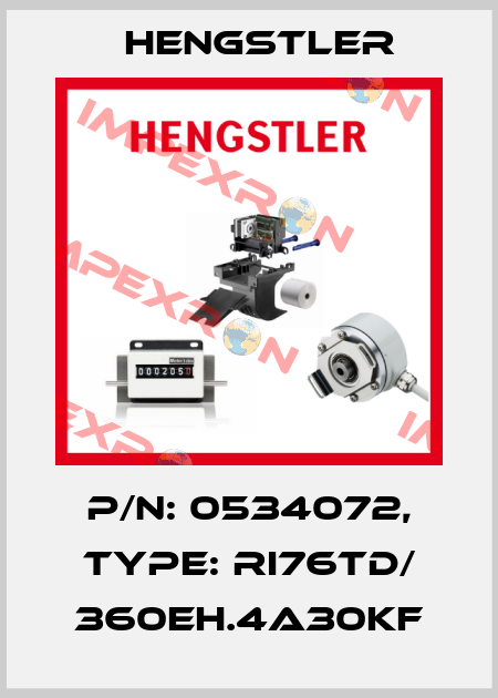 p/n: 0534072, Type: RI76TD/ 360EH.4A30KF Hengstler