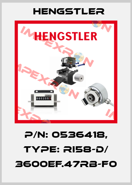 p/n: 0536418, Type: RI58-D/ 3600EF.47RB-F0 Hengstler