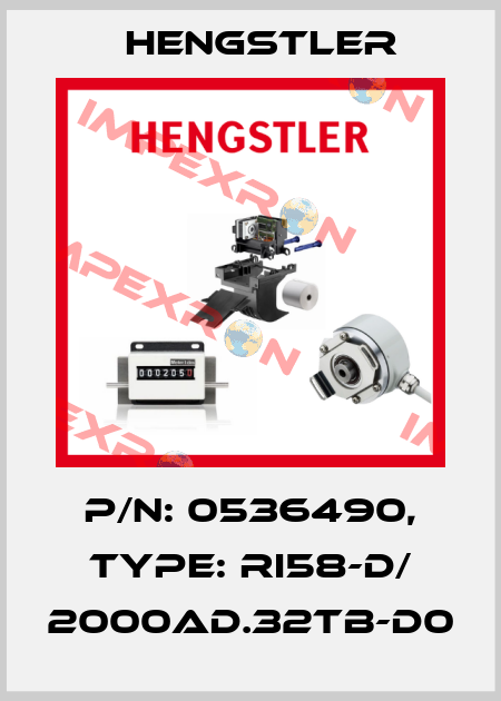 p/n: 0536490, Type: RI58-D/ 2000AD.32TB-D0 Hengstler