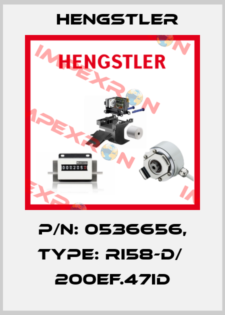 p/n: 0536656, Type: RI58-D/  200EF.47ID Hengstler