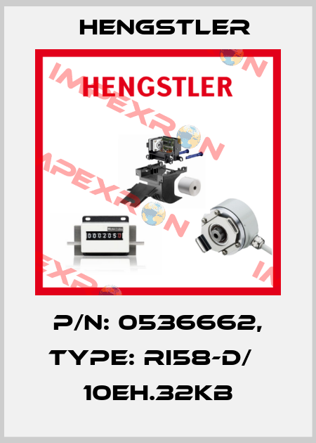 p/n: 0536662, Type: RI58-D/   10EH.32KB Hengstler