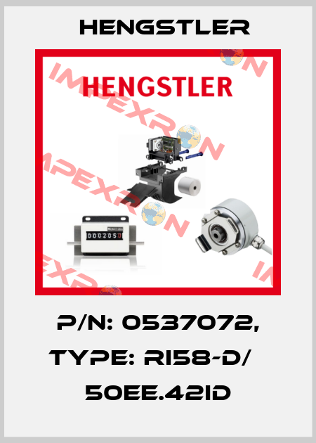 p/n: 0537072, Type: RI58-D/   50EE.42ID Hengstler