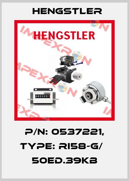 p/n: 0537221, Type: RI58-G/   50ED.39KB Hengstler