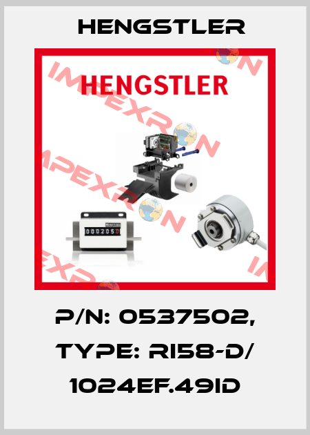 p/n: 0537502, Type: RI58-D/ 1024EF.49ID Hengstler