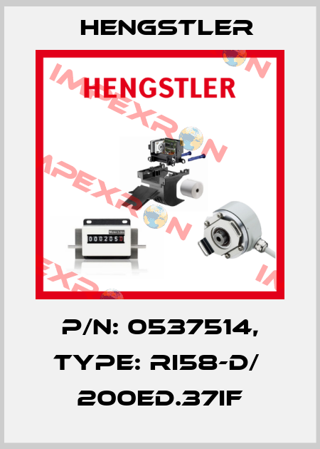 p/n: 0537514, Type: RI58-D/  200ED.37IF Hengstler