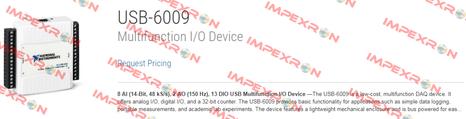 779026-01 / USB-6009 National Instruments