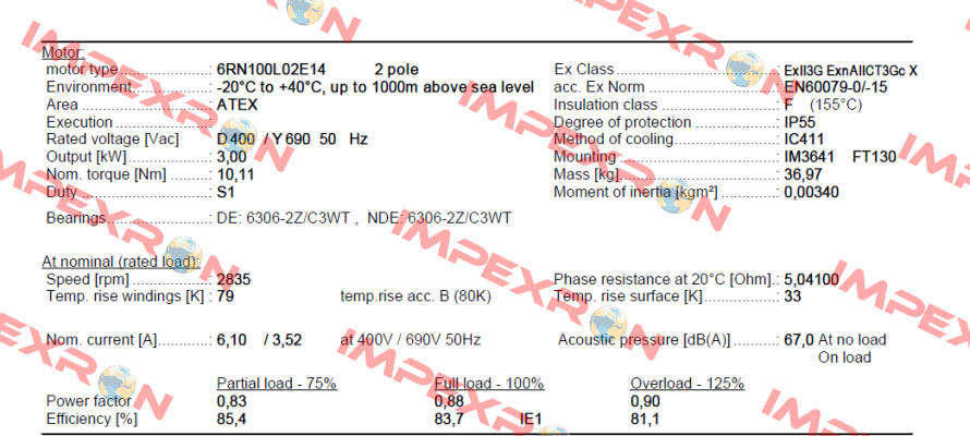 6RN100L02E14U46R R31 Rotor