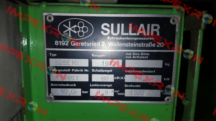 Grundplatine für S25 E10  Sullair